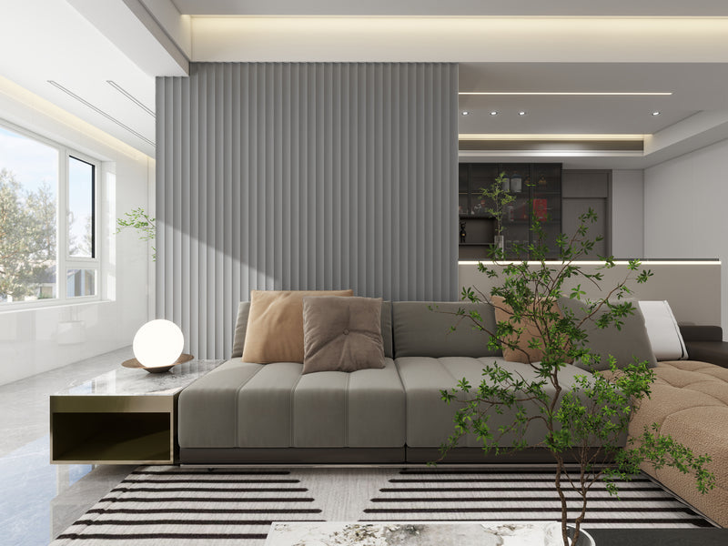 Panel 3D Cóncavo Grande Cloud Grey