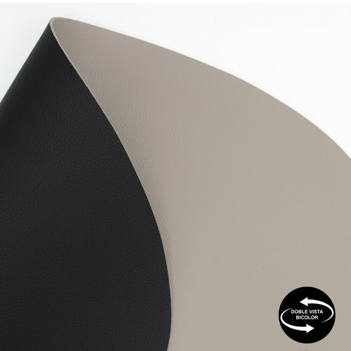 Mantel Individual Bicolor Liam Black / Greysh