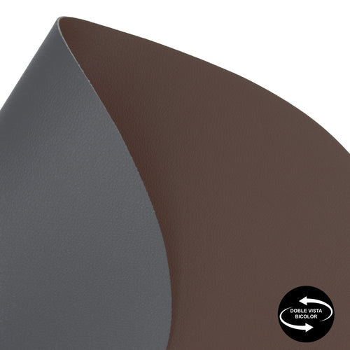 Mantel Individual Bicolor Liam Grey / Brown