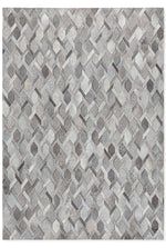 TAPETE COW HIDE RUG CHAIN SIMPLY GREY