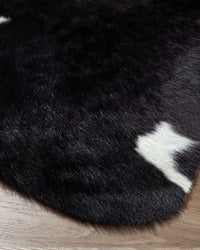 Tapete Cow Skin Negro - Blanco