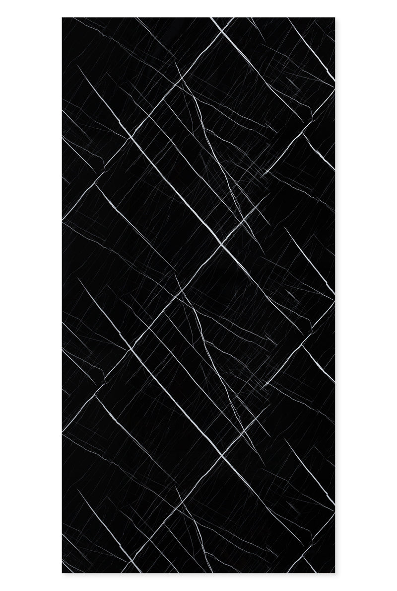 LAMINA DE PVC MÁRMOL DISEÑO NEGRO MARQUINA