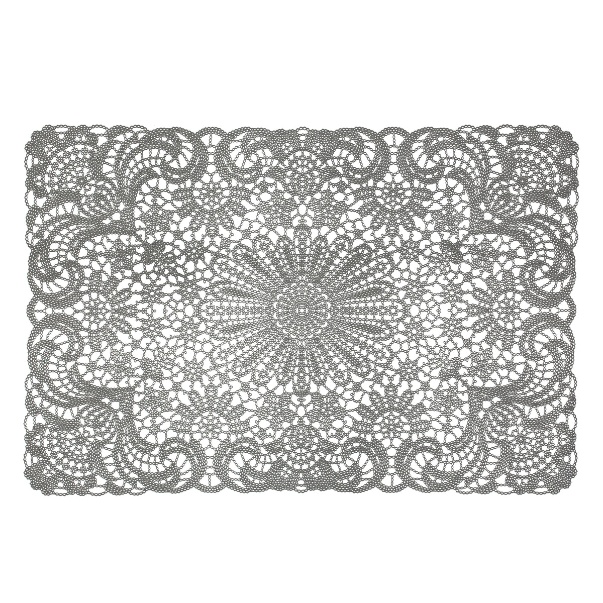 Mantel Individual Encaje Gris Oxford