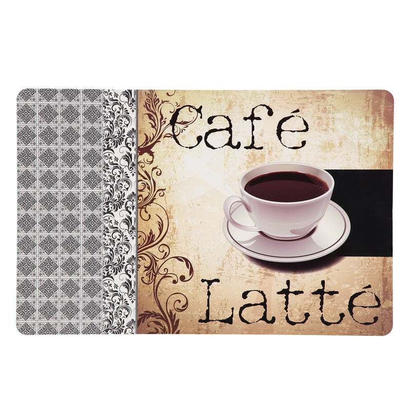 MANTEL INDIVIDUAL PRINTED CAFÉ LATTE CAFÉ 24656A