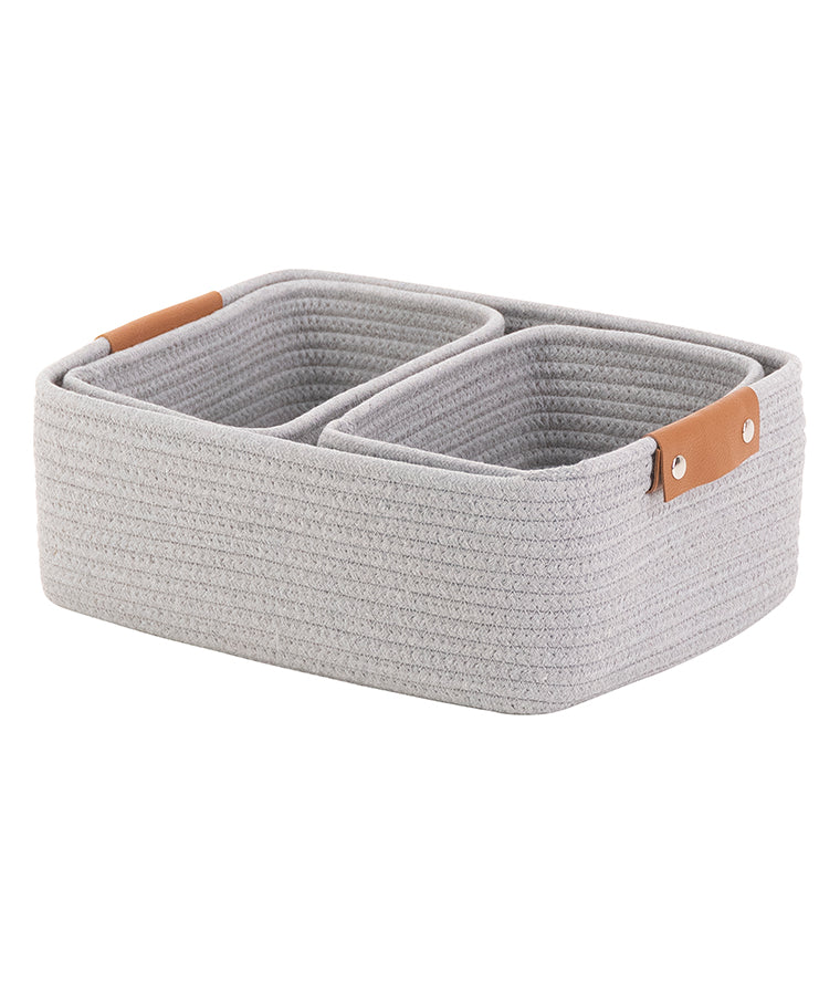 Set de 3 Canastas Rochelle Rectangular