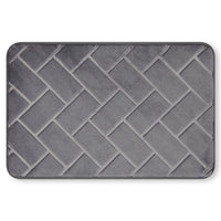 TAPETE DE BAÑO FOAM GRIS OSCURO LADRILLO
